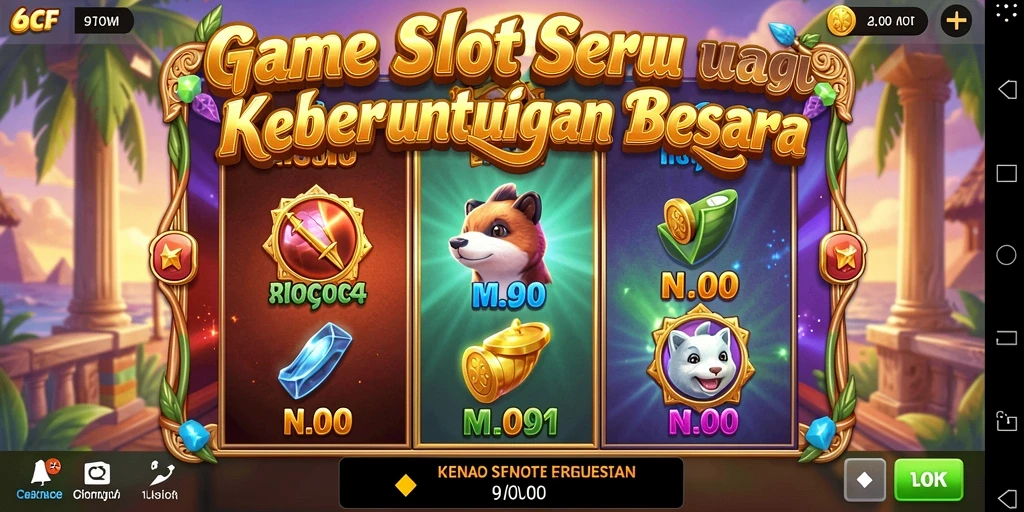 Tampilan gameplay seru di 6CF dengan putaran slot menarik.