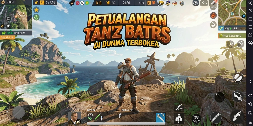 Gameplay 8180 dengan petualangan di dunia terbuka yang luas.