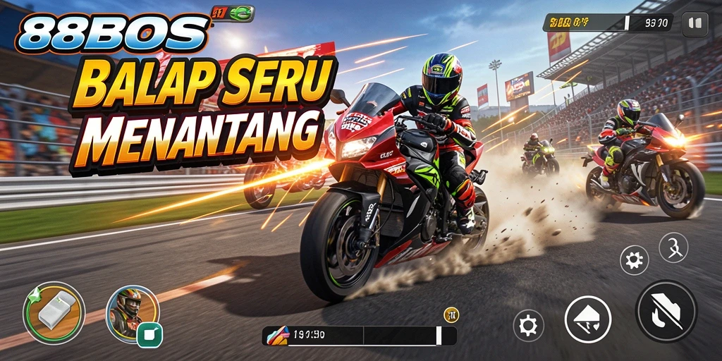 Gameplay seru balapan di 88BOS dengan berbagai mobil.