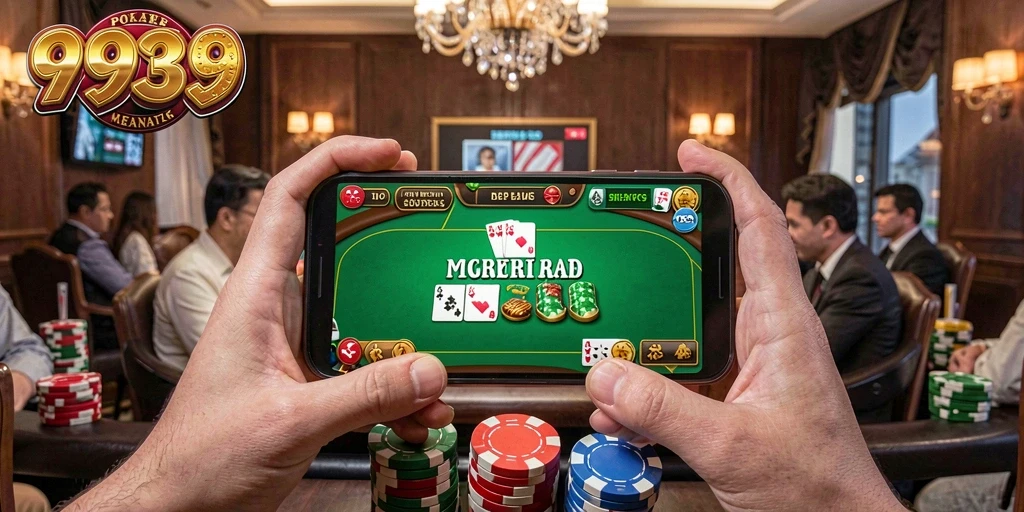 Tampilan gameplay poker yang menarik dari aplikasi 9939.