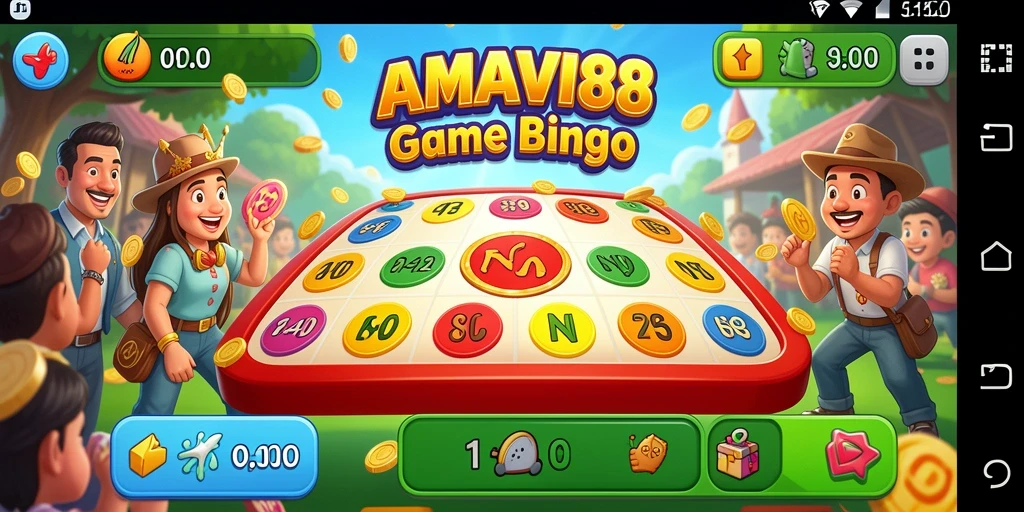 Screenshot gameplay AMAVI88 yang menampilkan keseruan Bingo.
