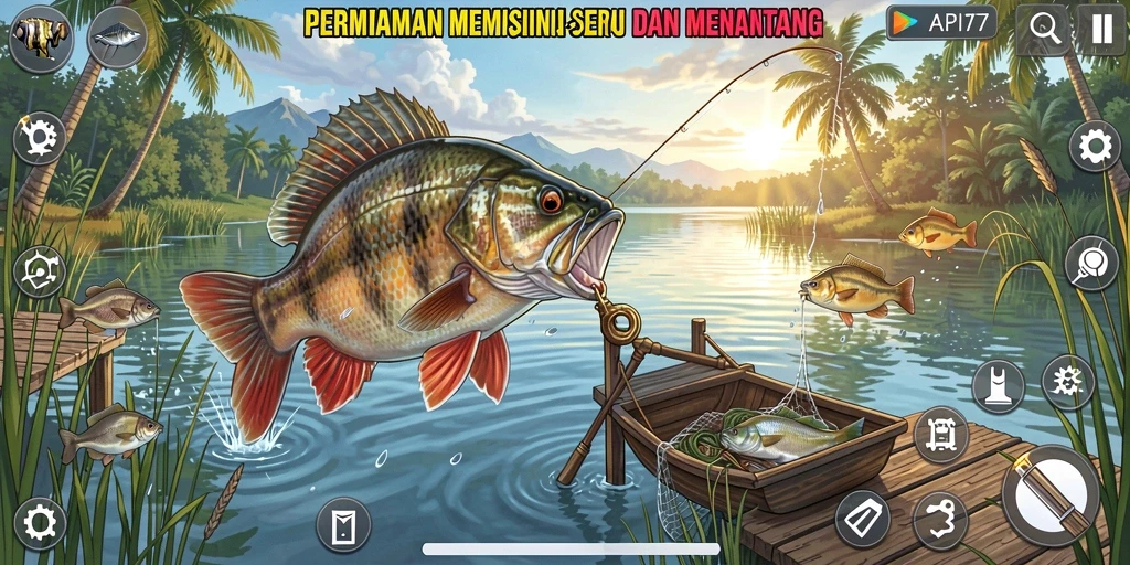 Tangkapan ikan yang mengesankan dalam gameplay API77.