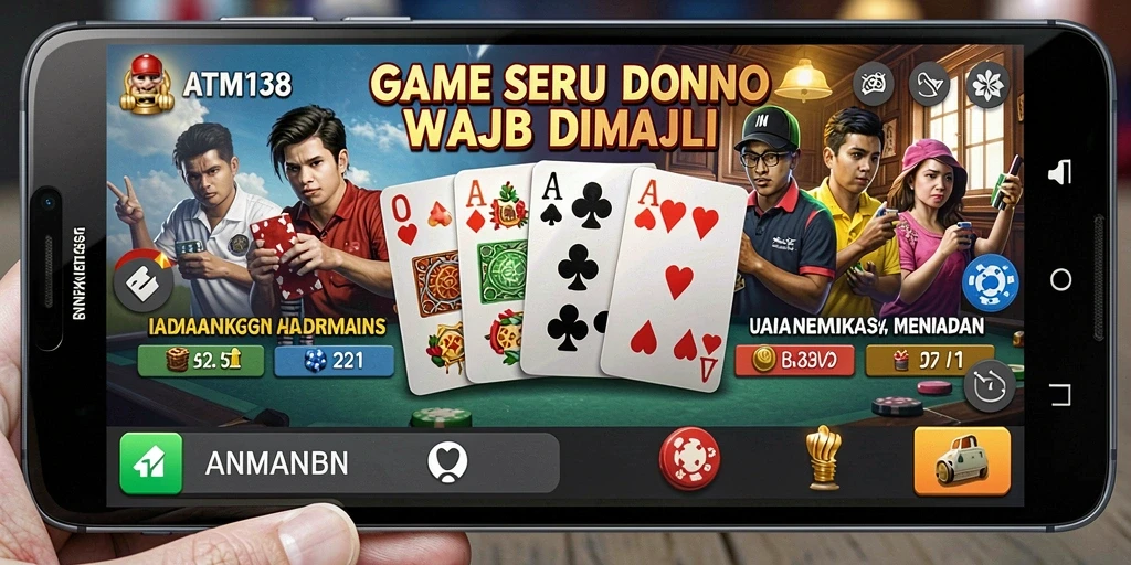 Tampilan gameplay seru dalam game Domino ATM138.