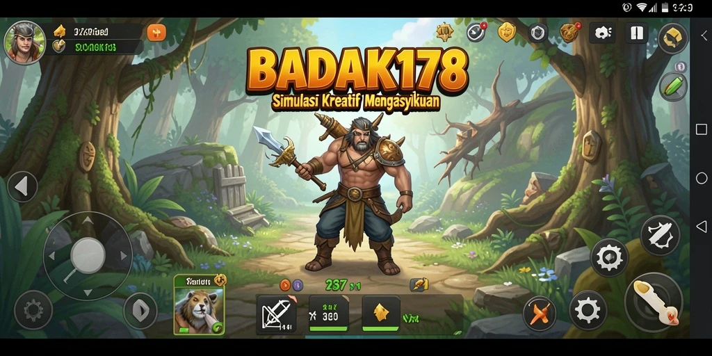 Tampilan gameplay BADAK178 yang menarik dan penuh warna.