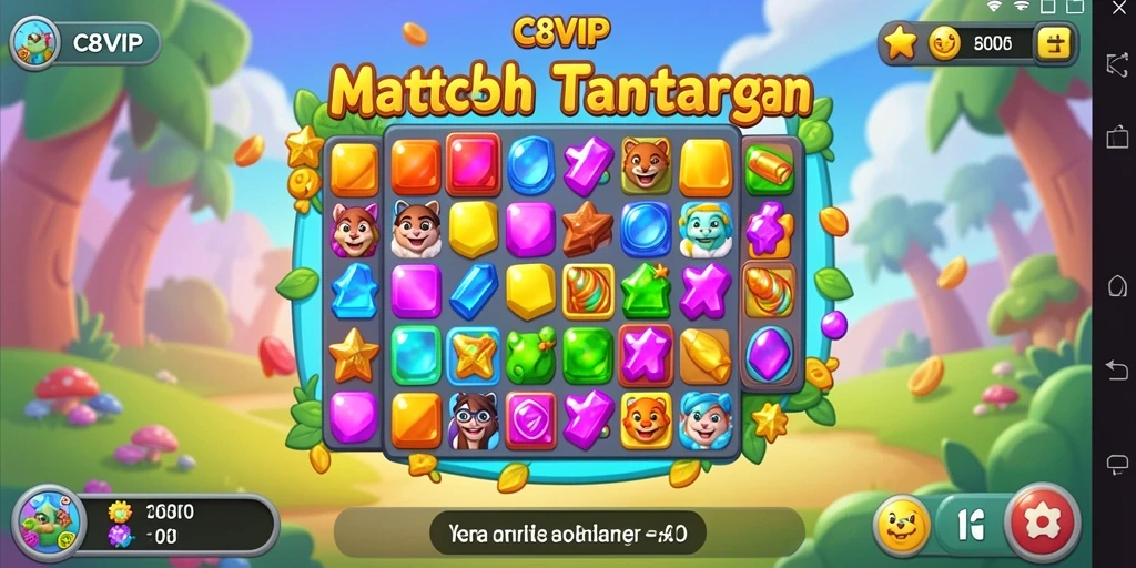 Tampilan gameplay seru dan penuh warna di C8VIP.