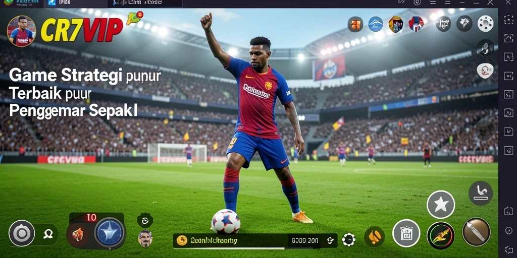 Gameplay CR7VIP yang mendebarkan dengan manajemen klub sepak bola.