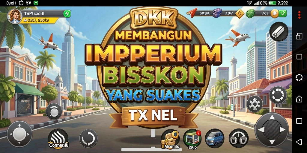 Screenshot DKK menampilkan gameplay menarik saat membangun bisnis Tycoon.