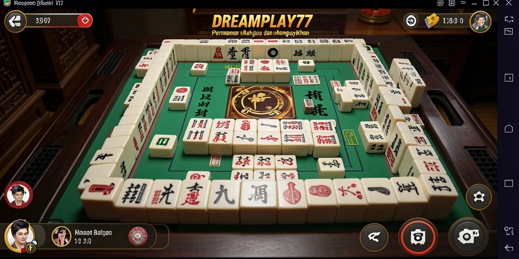 Screenshot menunjukkan gameplay seru Mahjong di DREAMPLAY77.