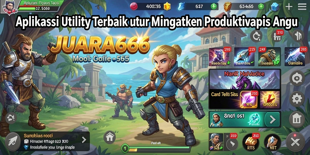 Tampilan utama JUARA666 dengan berbagai fitur Utility dan pengingat yang terintegrasi.