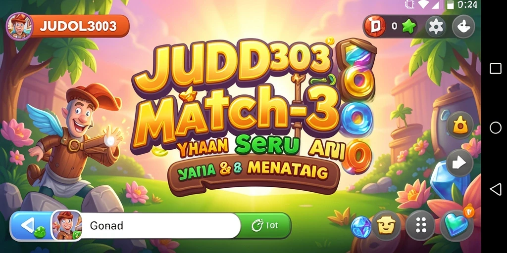 Gameplay Match-3 yang penuh warna dan menyenangkan dari JUDOL303.