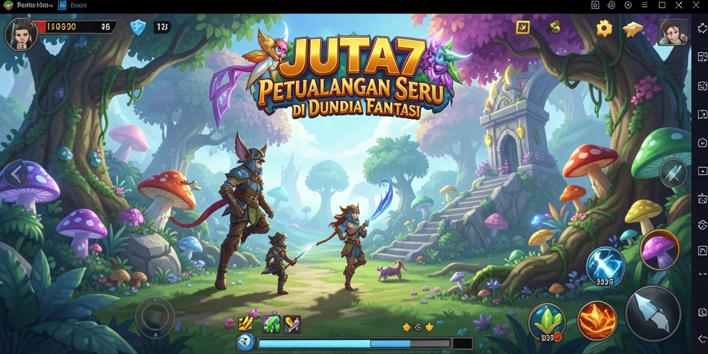 Screenshot utama menampilkan gameplay seru dalam petualangan JUTA7.