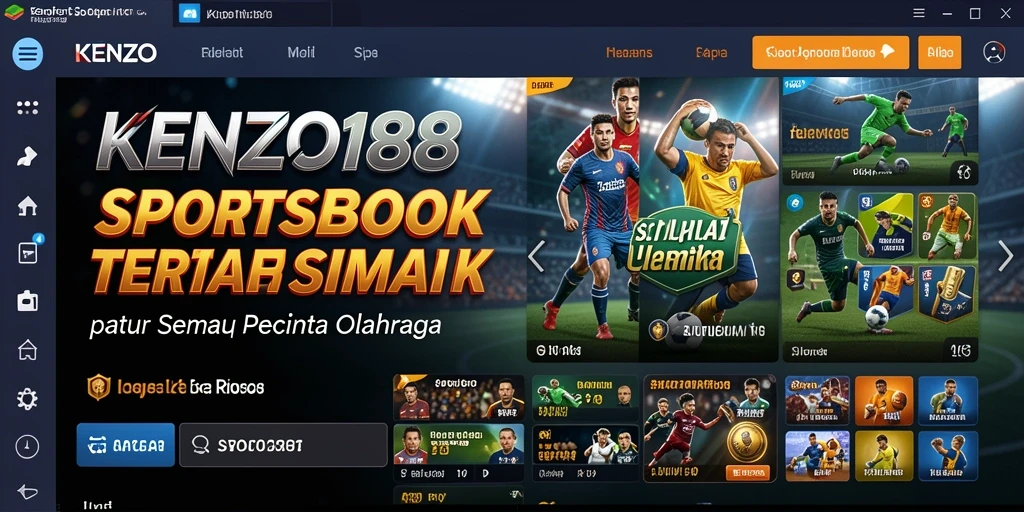 Screenshot gameplay KENZO188 menampilkan antarmuka taruhan olahraga yang menarik.