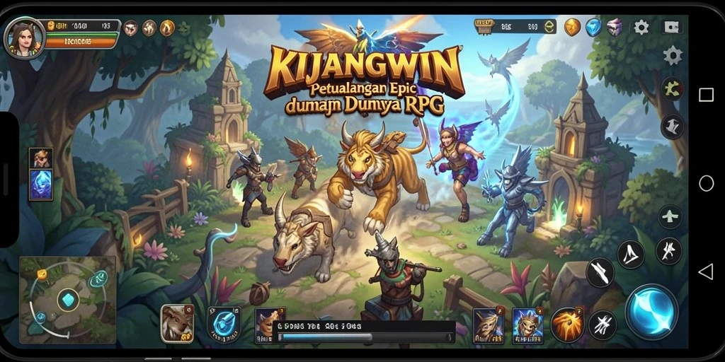 Tangkapan layar KIJANGWIN yang memperlihatkan aksi RPG yang mendebarkan.