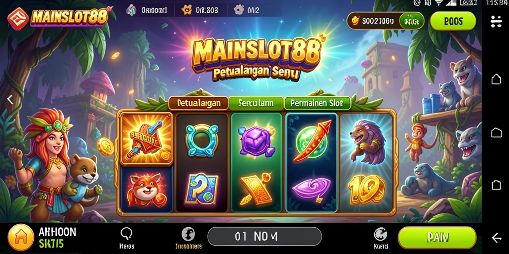 Tampilan gameplay slot yang mendebarkan dan interaktif di MAINSLOT88.