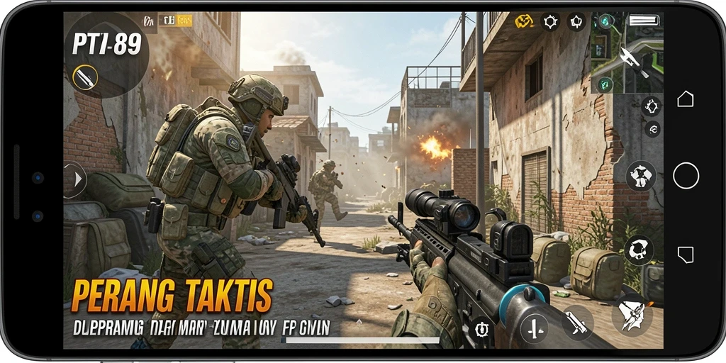 Gameplay seru PT89 menunjukkan aksi tembak-menembak yang intens.