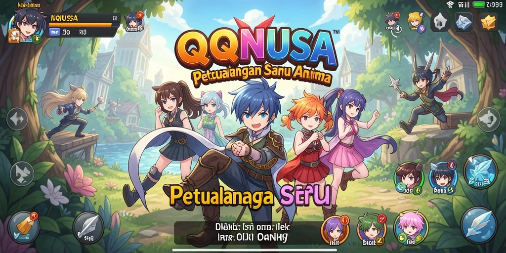 Menampilkan karakter utama dalam aksi bertarung di dunia anime yang menakjubkan.