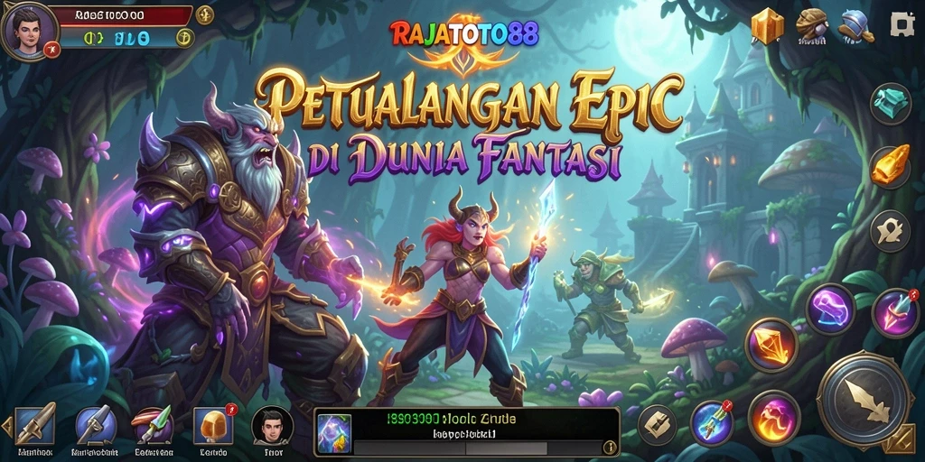 Tampilan gameplay epik dari RAJATOTO88 yang mengasyikkan.