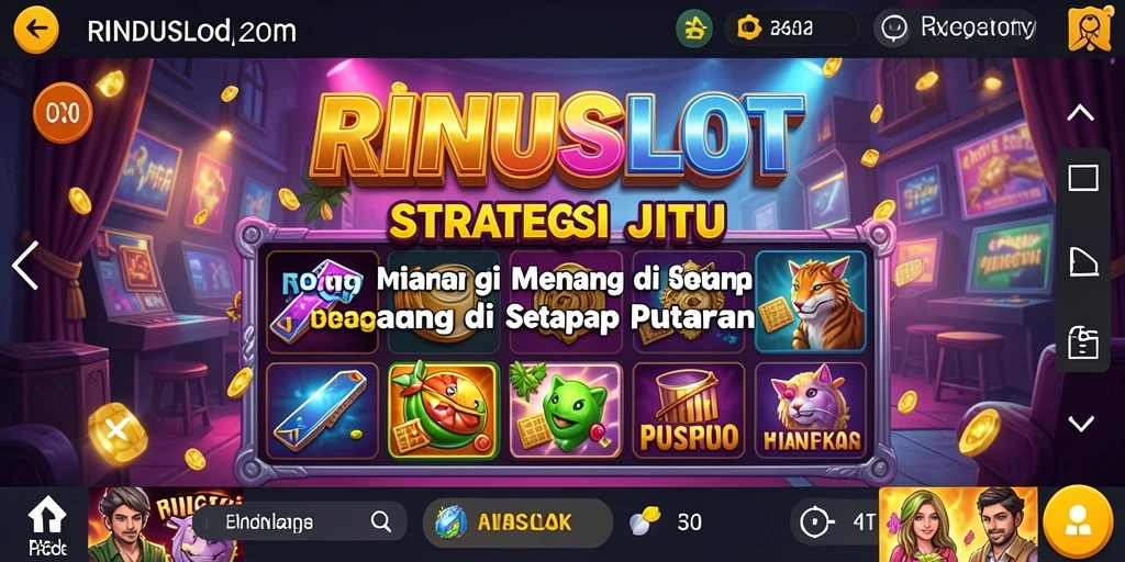 Screenshot utama RINDUSLOT menampilkan gameplay strategis yang menarik.