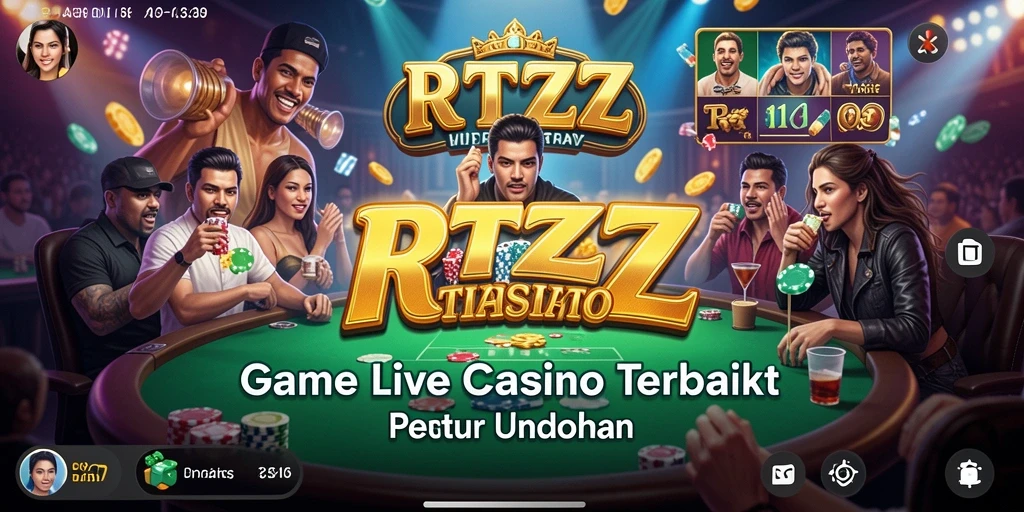 Tampilan gameplay Live Casino RTZZ yang mendebarkan dan interaktif.