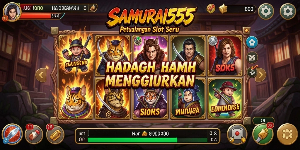 Tampilan menarik dari gameplay Slot SAMURAI555 yang seru.