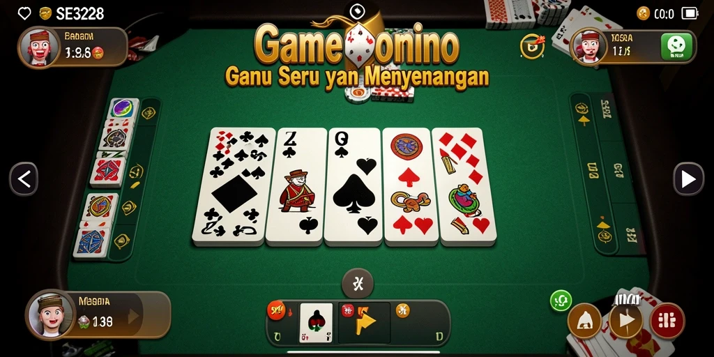 Screenshot SE328 menampilkan gameplay domino yang seru.