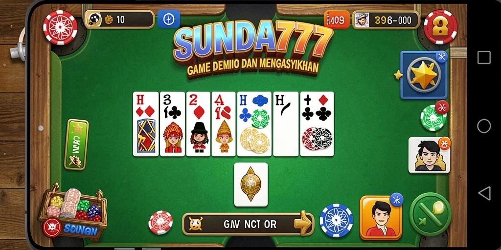 Tampilan gameplay menarik dari SUNDA777 saat bermain Domino.