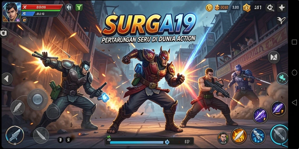 Tampilan gameplay SURGA19 yang mendebarkan dan penuh aksi.