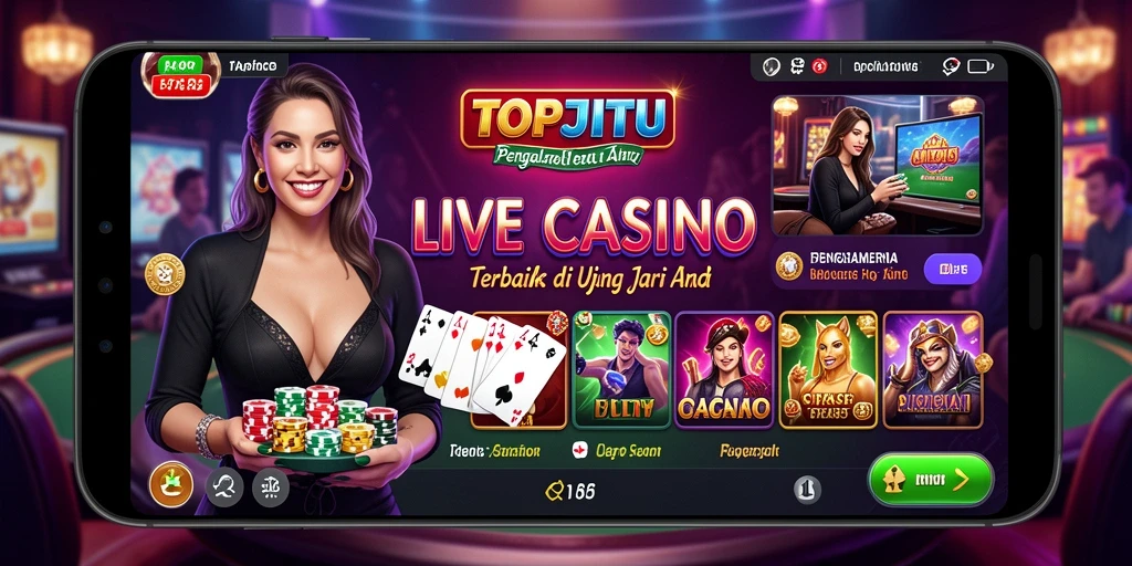 Tampilan gameplay yang mendebarkan di aplikasi TOPJITU.